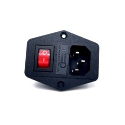 Computer IEC AC Power Panel Mount Male Connector (Switch +Fuse Holder) (10A) (250V AC)