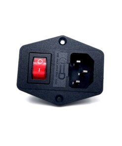 Computer IEC AC Power Panel Mount Male Connector (Switch +Fuse Holder) (10A) (250V AC)