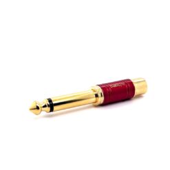 6.35mm Mono Male to RCA Female Adaptor (Pro-Gold Red)