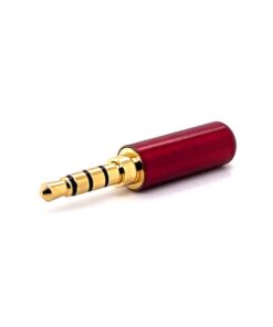 3.5mm Stereo Male 4-way Connector (Red / Gold Plated) (6mmOD)