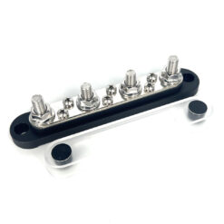 DC Bus Bar + Cover (4 x M8 + 6 x #8 Screw) (48V DC / 150A)(Black)