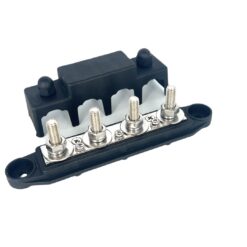 DC Bus Bar + Cover (4 x M8 + 3 x #8 Screw)(48V DC / 250A)(Black)