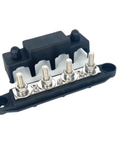 DC Bus Bar + Cover (4 x M8 + 3 x #8 Screw)(48V DC / 250A)(Black)