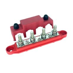 DC Bus Bar + Cover (4 x M8 + 3 x #8 Screw) (48V DC / 250A)(Red)