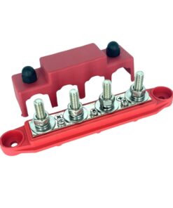 DC Bus Bar + Cover (4 x M8 + 3 x #8 Screw) (48V DC / 250A)(Red)
