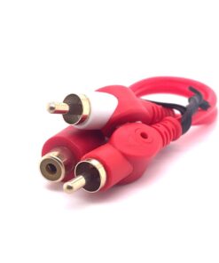 2RCA Male to 1RCA Female Cable (15cm) (Gold)