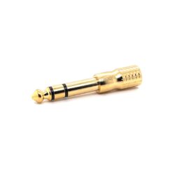 3.5mm Stereo Female to 6.35mm Stereo Male Adaptor (Gold)