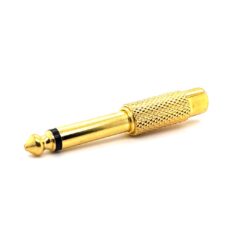 6.35mm Mono Male to RCA Female Adaptor (Gold)