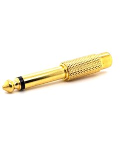 6.35mm Mono Male to RCA Female Adaptor (Gold)