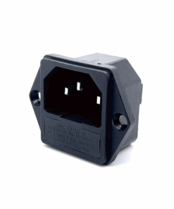 Computer IEC C14 AC Power Panel Mount Male Connector (Fused) (10A) (250V AC)