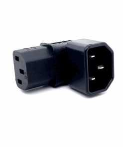 IEC Female (C13) to IEC Male (C14) Vertical Right Angle Adaptor (10A) (250V AC)