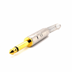 6.35mm Mono Male Connector (10mm OD / Metal + Spring)