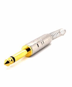 6.35mm Mono Male Connector (10mm OD / Metal + Spring)