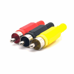 RCA Male Connector (Plastic) (Red / Black / Yellow) (Price / Single Unit)