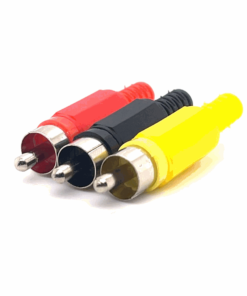 RCA Male Connector (Plastic) (Red / Black / Yellow) (Price / Single Unit)