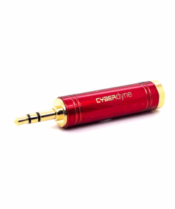 3.5mm Stereo Male to 6.35mm Stereo Female Adaptor (Pro-Gold Red)