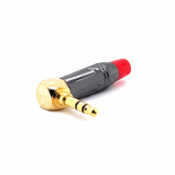 3.5mm Stereo Male Angle Connector (10mm OD) (Gun Nickel Red)