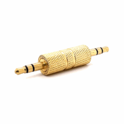 3.5mm Stereo Male to 3.5mm Stereo Male Adaptor (Full Metal Gold)