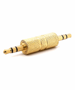 3.5mm Stereo Male to 3.5mm Stereo Male Adaptor (Full Metal Gold)