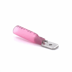 Heat Shrinkable Quick Crimp Male Terminal (MDD1-250) (Red) (OD 0.5-1mm2) (10-Pack)