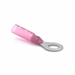 Heat Shrinkable Quick Crimp Ring Terminal (RV1.25-6) (Red) (Stud = 6.4mm) (OD 0.5-1mm2) (10-Pack)