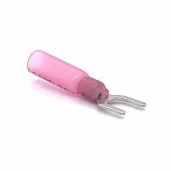 Heat Shrinkable Spade Terminal (SV1.25-5) (Red) (Stud = 5.3mm) (OD 0.5-1mm2) (10-Pack)