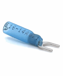 Heat Shrinkable Spade Terminal (SV2-5) (Blue) (Stud = 5.3mm) (OD 1.5-2.5mm2) (10-Pack)