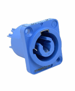 Powercon (3P) Female Panelmount Connector (20A) (Type A) (Blue)