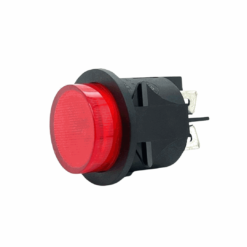 On/Off Push Button Red Illuminated Panel Mount Switch (250V / 16A DPST) (25mm)