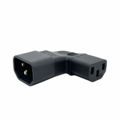 IEC Female (C13) to IEC Male (C14) Horizontal Right Angle Adaptor (10A) (250V AC)