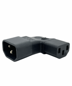 IEC Female (C13) to IEC Male (C14) Horizontal Right Angle Adaptor (10A) (250V AC)