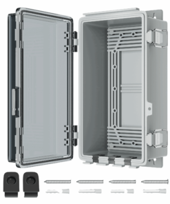 Electrical Transparent Junction Box + Components (225mm x 125mm x 110mm) (Waterproof)