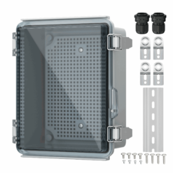 Electrical Transparent Junction Box + Components (220mm x 170mm x 110mm) (Waterproof)