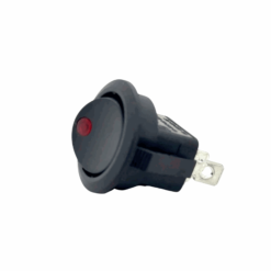 Rocker Switch + LED (250V AC / 6A) (SPST) (Round)