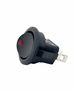 Rocker Switch + LED (250V AC / 6A) (SPST) (Round)