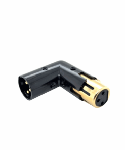 XLR (Cannon) Male to XLR (Cannon) Female Right Angle Adaptor (Adjustable)
