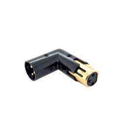 XLR (Cannon) Male to XLR (Cannon) Female Right Angle Adaptor (Adjustable)