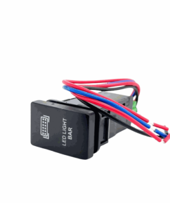 Light Bar On / Off Push Button Switch (Toyota) (12V / 3A) (SPST) (Blue)