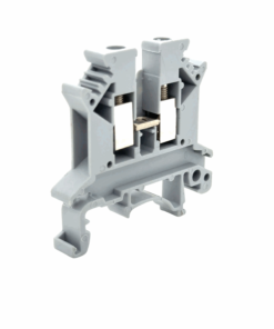 UK2.5B DIN Rail Screw Clamp Terminal Block (2mm2 Wire Size) (Grey)