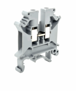 UK5N DIN Rail Screw Clamp Terminal Block (4mm2 Wire Size) (Grey)