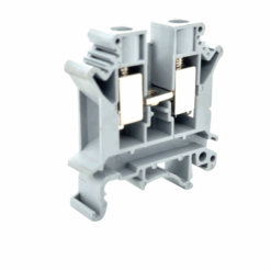 UK6N DIN Rail Screw Clamp Terminal Block (6mm2 Wire Size) (Grey)