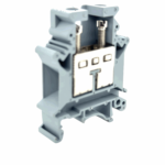 UK16N DIN Rail Screw Clamp Terminal Block (16mm2 Wire Size) (Grey)