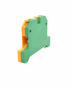 EK6/35 DIN Rail Screw Clamp Earth Terminal Block (6mm2 Wire Size) (Green + Yellow)