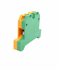 EK10/35 DIN Rail Screw Clamp Earth Terminal Block (10mm2 Wire Size) (Green + Yellow)