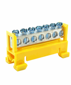 DIN Rail Terminal Block Bus Bar (7-Way) (Yellow)