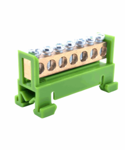 DIN Rail Terminal Block Bus Bar (7-Way) (Green)