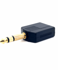 6.35mm Stereo Male to 2 x 6.35mm Stereo Female Connector