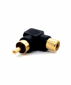 RCA Male to Female Angle Adaptor (Gold)
