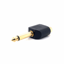 6.35mm Mono Male to 2RCA Female Adaptor