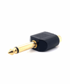 6.35mm Mono Male to 2RCA Female Adaptor